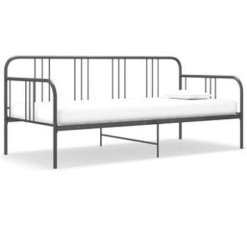 Rám postele/pohovky sivý kovový 90 × 200 cm, 324751