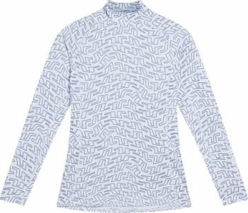 J.Lindeberg Asa Print Soft Compression Top White Outline Bridge Swirl L