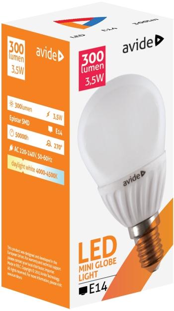 AVIDE LED GLOBE MINI G40 E14 DW 4000-4500K 300L ZIAROVKA 1KS