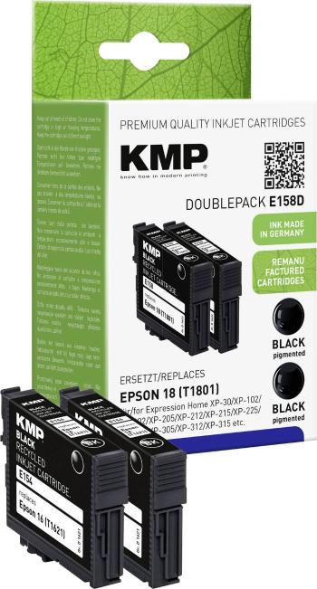 KMP Ink náhradný Epson T1621, 16 kompatibilná Dual čierna E154D 1621,4821