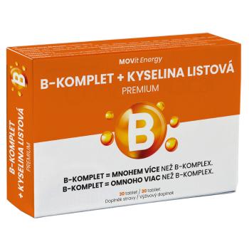 MOVIT ENERGY B-Komplet + Kyselina listová premium 30 tabliet