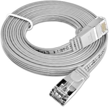 Slim Wirewin PKW-STP-SLIM-KAT6 0.25 RJ45 sieťové káble, prepojovacie káble CAT 6 U/FTP 25.00 cm sivá plochý 1 ks
