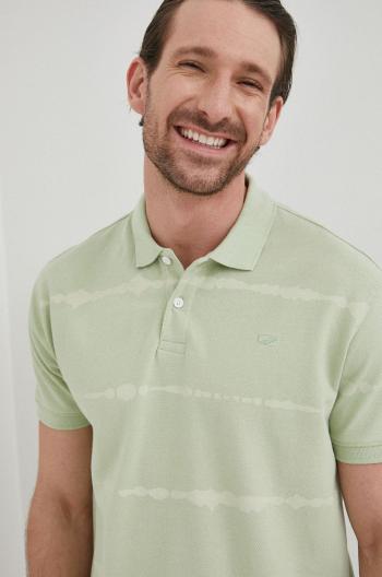 Bavlnené polo tričko Pepe Jeans Farrell zelená farba, vzorované