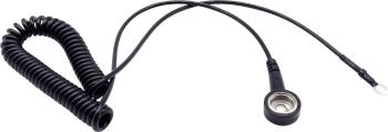 Quadrios  ESD uzemňovací kábel   1.80 m tlačidlo 10 mm, prípojka s káblovým očkom