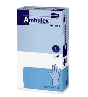 Ambulex rukavice nitrylové veľ. L modré, nesterilné nepúdrované