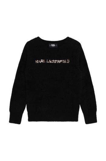 Detský sveter Karl Lagerfeld čierna farba