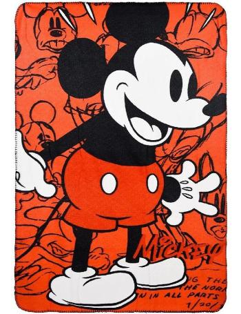 Mickey mouse červená fleecová deka vel. univerzální