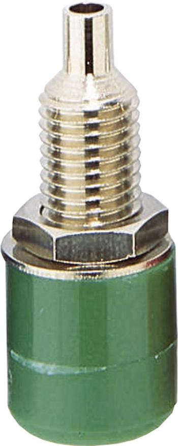 BKL Electronic 072309 zdierka pre banánik zásuvka, vstavateľná vertikálna Ø pin: 4 mm zelená 1 ks