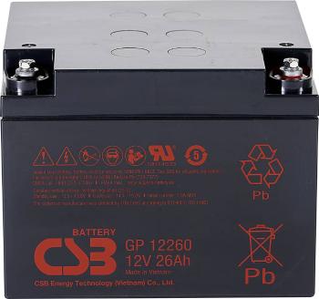 CSB Battery GP 12260 Standby USV GP12260B1 olovený akumulátor 12 V 26 Ah olovený so skleneným rúnom (š x v x h) 166 x 12