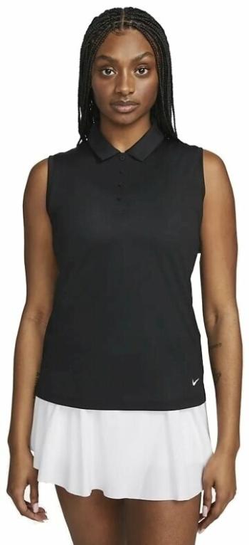 Nike Dri-Fit Victory Womens Sleeveless Golf Polo Black/White M