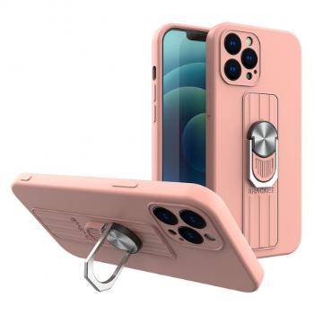 MG Ring silikónový kryt na iPhone 12 Pro, ružový