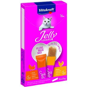 Vitakraft Cat pochúťka Jelly Lovers kura, morka 6× 15 g (4008239594709)