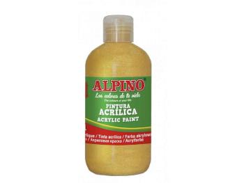 ALPINO Fľaša akrylové farby do školy - Zlatá