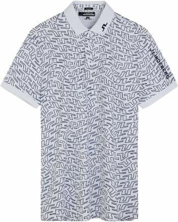 J.Lindeberg Tour Tech Regular Fit Print Polo White Outline Bridge Swirl S