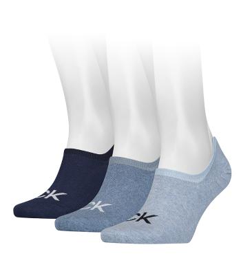 CALVIN KLEIN - 3PACK big logo CK denim pánske neviditeľné ponožky-UNI