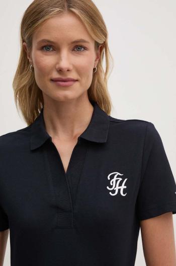 Polo tričko Tommy Hilfiger dámske, tmavomodrá farba, WW0WW42607