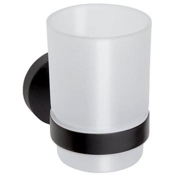 SAPHO X-ROUND BLACK pohár, mliečne sklo, čierny (XB900)