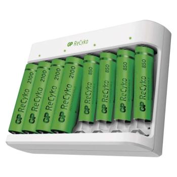 EMOS Nabíjačka batérií GP Eco E811 + 4x AA 2100 + 4x AAA 850 B51819