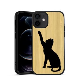 BAMBOO Drevený kryt Apple iPhone 12 Mini CAT (085)