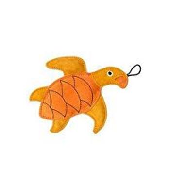 Hračka pre psov koža TURTLE, oranžová 21cm Kiwi