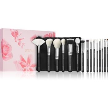 ZOEVA The Artists Brush Set Sada štetcov s taštičkou 15 ks