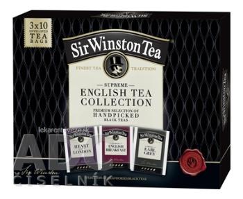 Sir Winston Tea KOLEKCIA čierne čaje (S.Engl.Breakfast + Heart of London + R.Earl grey) 3 druhy po 10 vrecúšok, 1x1 set
