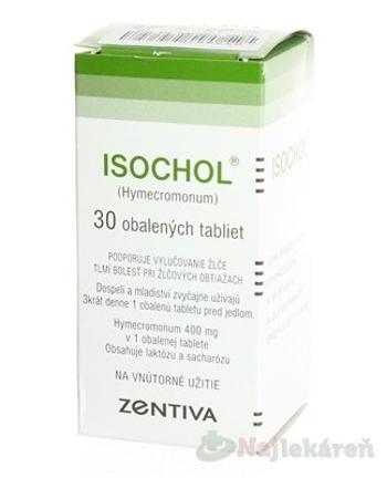 Isochol 400 mg  problémy so žlčníkom 30 tbl