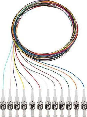 Rutenbeck 228041202 optické vlákno LWL prepojovací kábel [12x ST zástrčka - 12x kábel, otvorený koniec]  Singlemode OS2