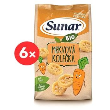 Sunar BIO detské chrumky mrkvové kolieska 6× 45g (8592084417154)