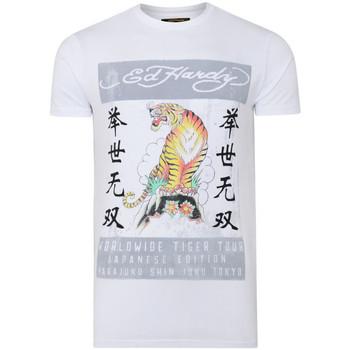 Ed Hardy  Tričká s krátkym rukávom Mt-tiger t-shirt  Biela