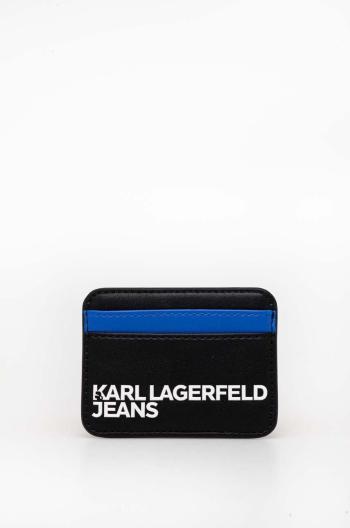 Puzdro na karty Karl Lagerfeld Jeans čierna farba