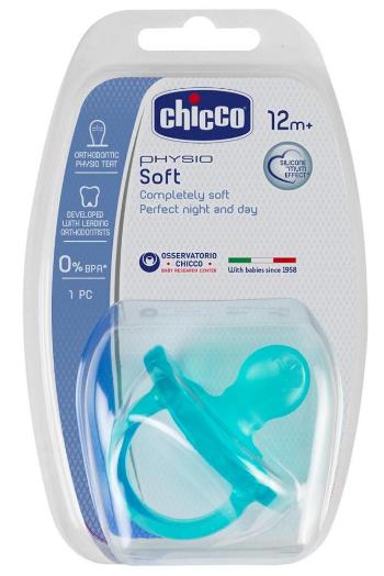 Chicco Cumlík celosilikónový Physio Soft, modrá 12m+