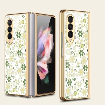 GKK GLASS Ochranný kryt Samsung Galaxy Z Fold 3 5G GREEN FLORAL