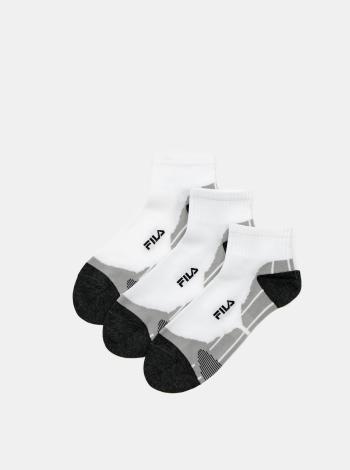 Sada troch párov bielych dámskych ponožiek FILA