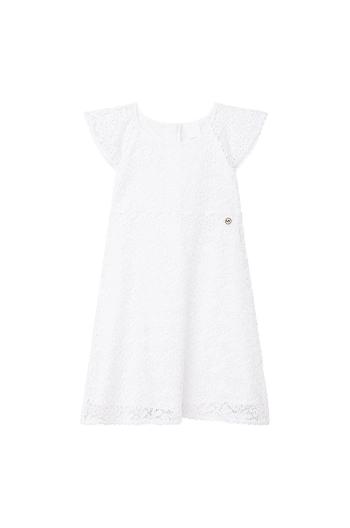 Dievčenské šaty Michael Kors biela farba, mini, áčkový strih