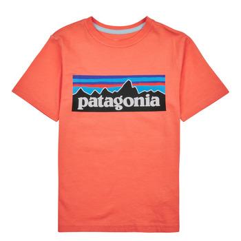 Patagonia  Tričká s krátkym rukávom BOYS LOGO T-SHIRT  Oranžová