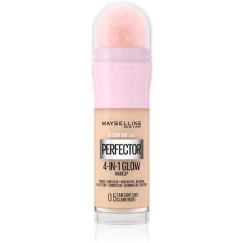 Maybelline Instant Age Rewind Perfector 4-in-1 Glow rozjasňujúci make-up pre prirodzený vzhľad odtieň 0.5 Fair Light Cool 20 ml