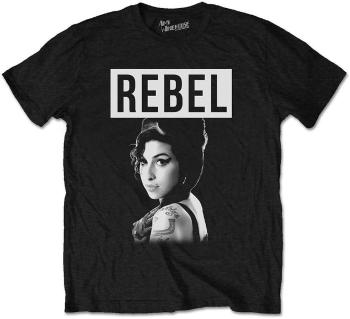 Amy Winehouse Tričko Rebel Black L