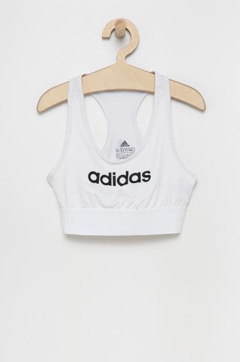 Detská športová podprsenka adidas Performance HF3783 biela farba