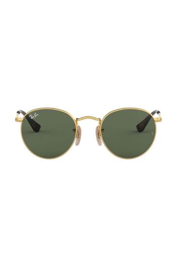 Detské slnečné okuliare Ray-Ban Round Kids zelená farba, 0RJ9547S