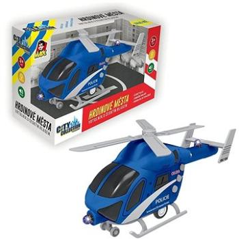 Vrtuľník policajný na zotrvačník, na batérie so svetlom a zvukom (8590756076333)