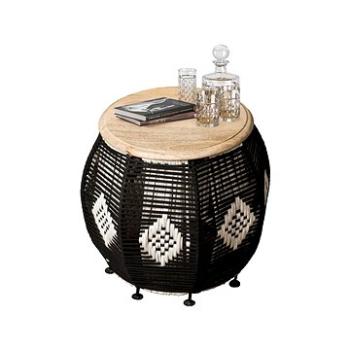 Danish Style Odkládací stolek Ario, 43 cm, hnědá / černá (NT01907)