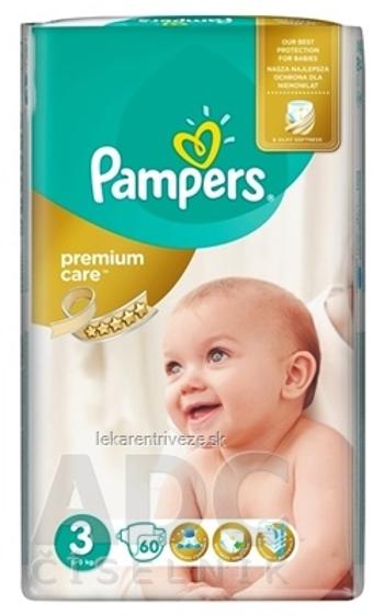 PAMPERS PREMIUM CARE 3 Midi detské plienky (5-9 kg) 1x60 ks