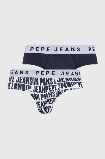 Slipy Pepe Jeans 2-pak pánske, tmavomodrá farba