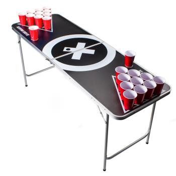 BeerCup Baseliner, súprava so stolom na beer pong, audio, držadlá, držiak na loptičky, 6 loptičiek