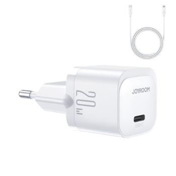 Joyroom JR-TCF02 sieťová nabíjačka 20W + kábel USB-C / Lightning, biela