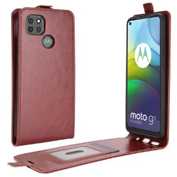 Vyklápacie puzdro Motorola Moto G9 Power hnedé