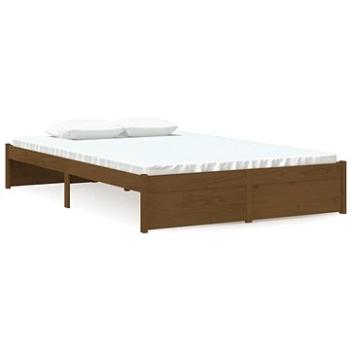 Rám postele medovo hnedý masívne drevo 120 × 200 cm, 814947