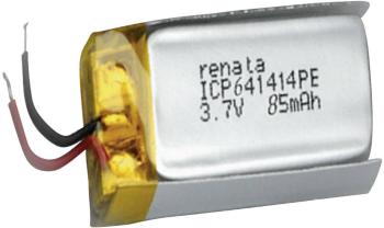 Renata ICP641414PE špeciálny akumulátor Prismatisch s káblom Li-Pol 3.7 V 85 mAh