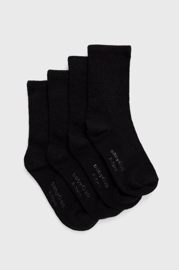 Detské ponožky GAP čierna farba